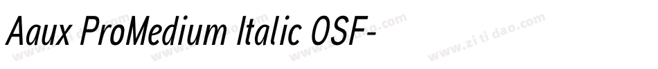 Aaux ProMedium Italic OSF字体转换